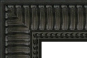 T4160 Black Ribbed Scoop Frame with Beaded Lip 3-1/2" Wide